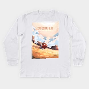 Technoblade - Not all who wander are lost Kids Long Sleeve T-Shirt